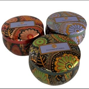 Three Mini CANDLE Tins 3 PACK Soy Coconut gift